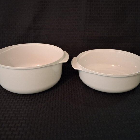 Other - Tupperware Microwave Stack Cooker White 2 Piece 3 Qt -1 3/4 qt 2192 and 2210